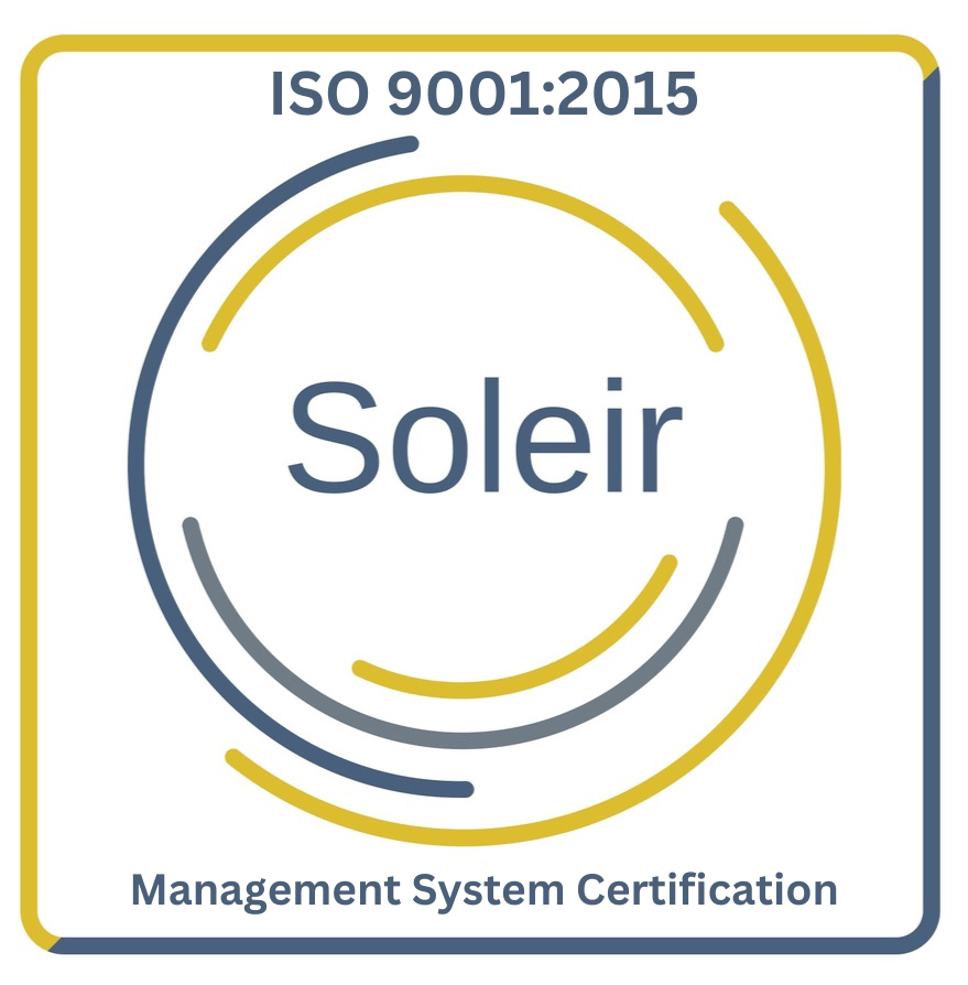 Authorized Soleir ISO 9001 2015 Logo